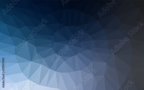 Dark BLUE vector polygonal pattern.