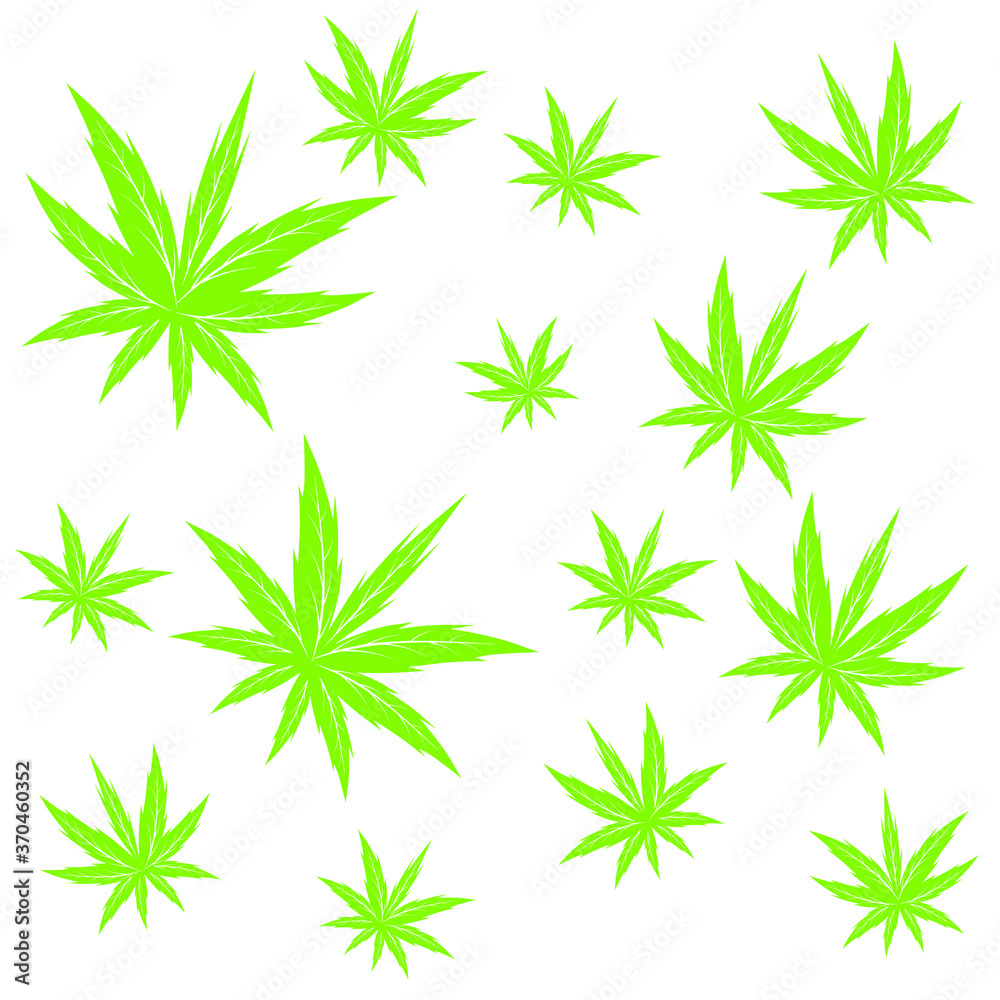Vector illustration of Cannabis (marijuana) leaf