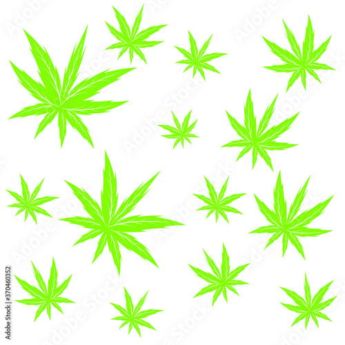 Fototapeta Naklejka Na Ścianę i Meble -  Vector illustration of Cannabis (marijuana) leaf