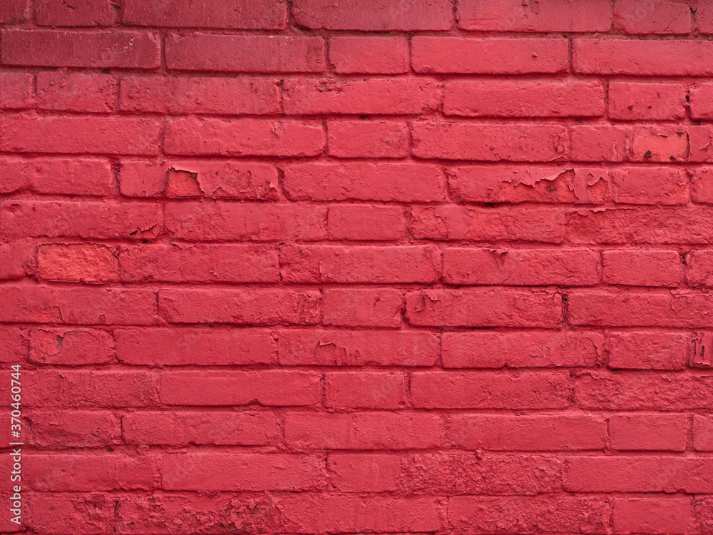 Fototapeta premium he Red Brick Wall. Old Aged and Grunged in the Shaolin Kungfu School.Dengfeng City, Zhengzhou City, Henan Province, China, 14th October 2018.