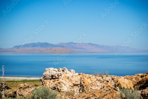 An overlooking view of nature in Antelope Island State Park  Utah
