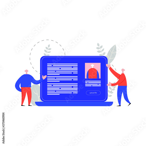 Business concept vector illustration in modern, colorful style