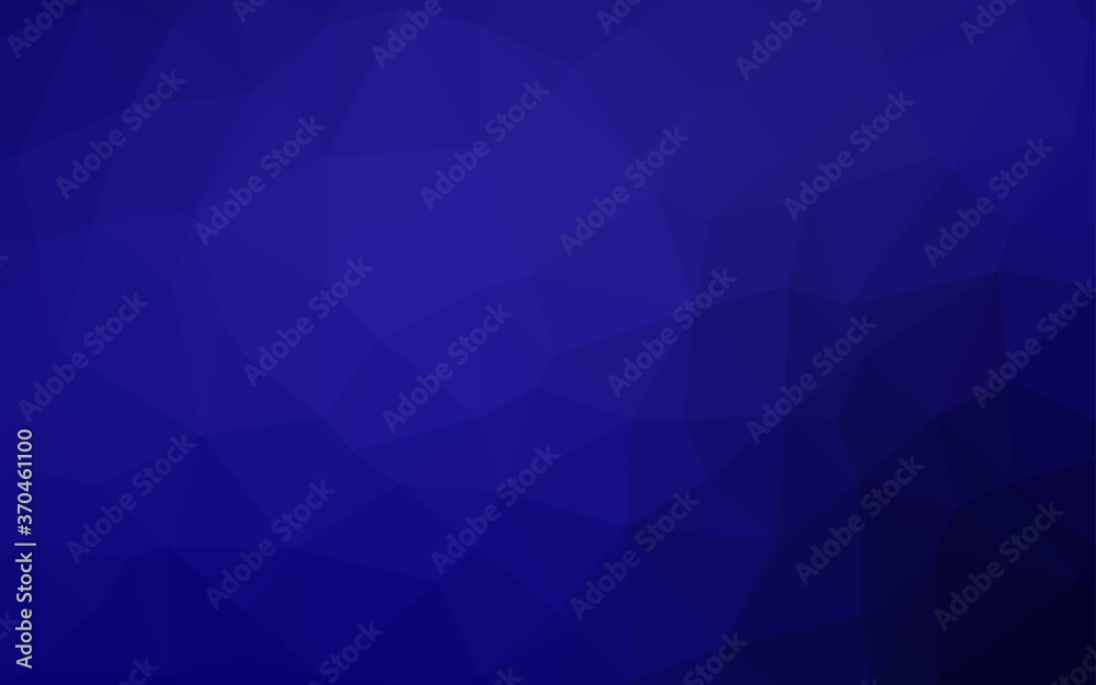 Dark BLUE vector low poly cover. Dark BLUE vector low poly cover.