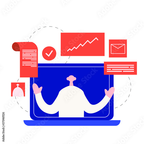 Business concept vector illustration in trendy modern style