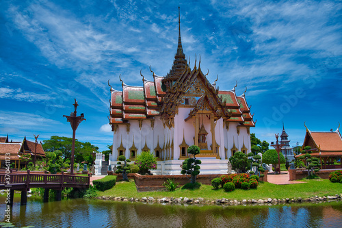 The Grand Palace at ancient city Samut Prakan in Thailand