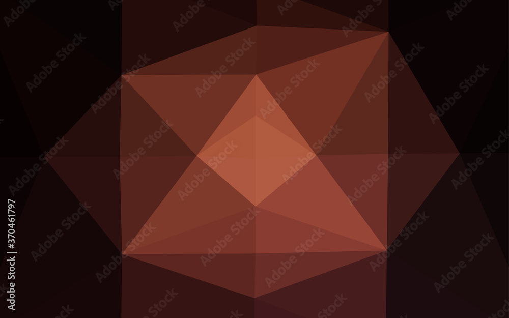 Obraz premium Dark Red vector polygonal background.