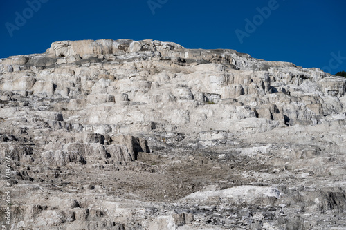 Mammoth Hot Springs terraces in Yellowstone National Park photo