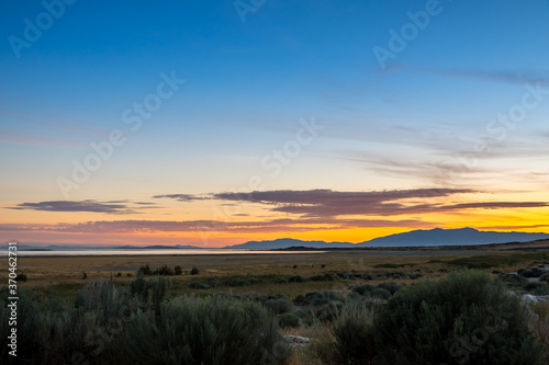 An overlooking view of nature in Antelope Island State Park  Utah