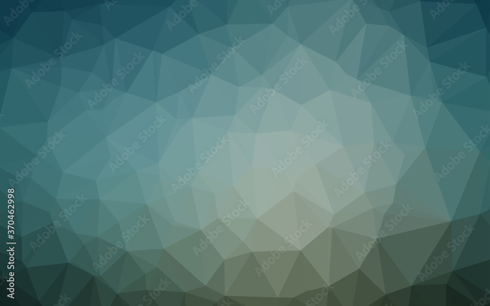 Dark Blue, Green vector low poly layout.