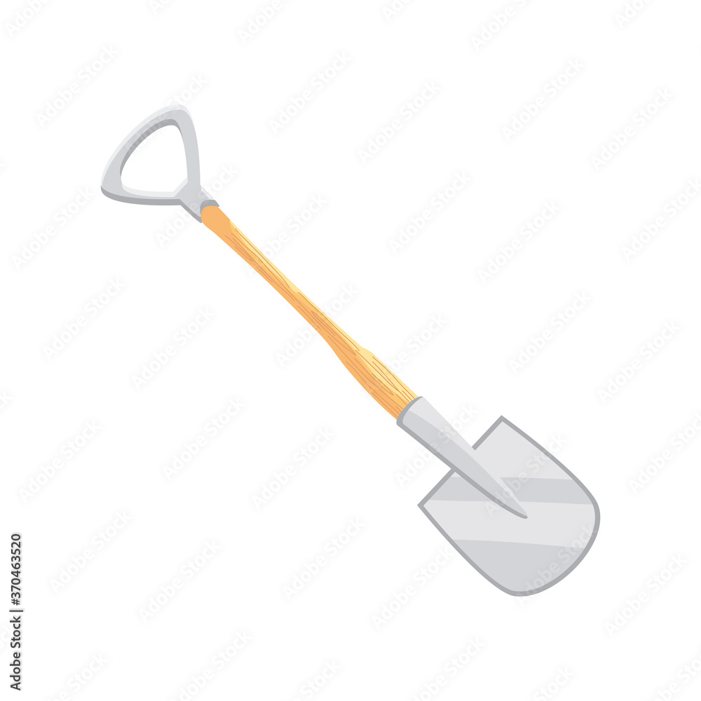 shovel tool on white background