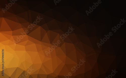 Dark Orange vector abstract mosaic background.