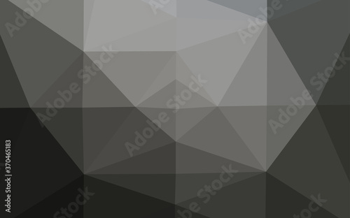 Dark Black vector polygonal template.