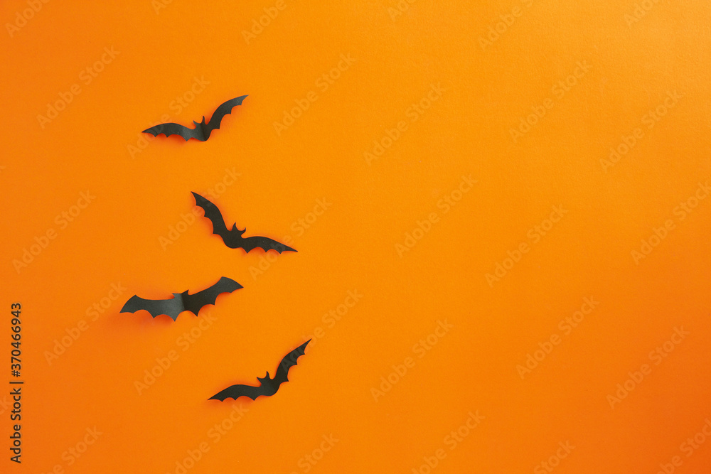 Halloween and decoration concept paper bats flying Halloween and decoration concept paper bats flying