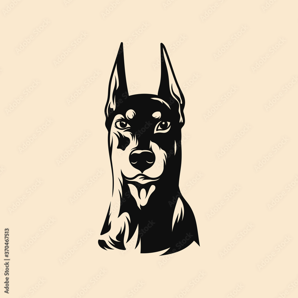 Fototapeta premium doberman dog vector design