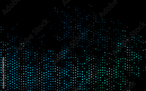 Dark Blue, Green vector pattern with spheres. © Dmitry