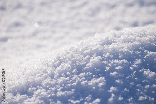 Macro background of fresh snowflake texture