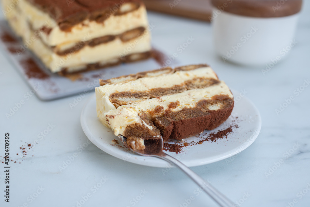 frozen tiramisu ice cream parfait on a table frozen tiramisu ice cream parfait on a table