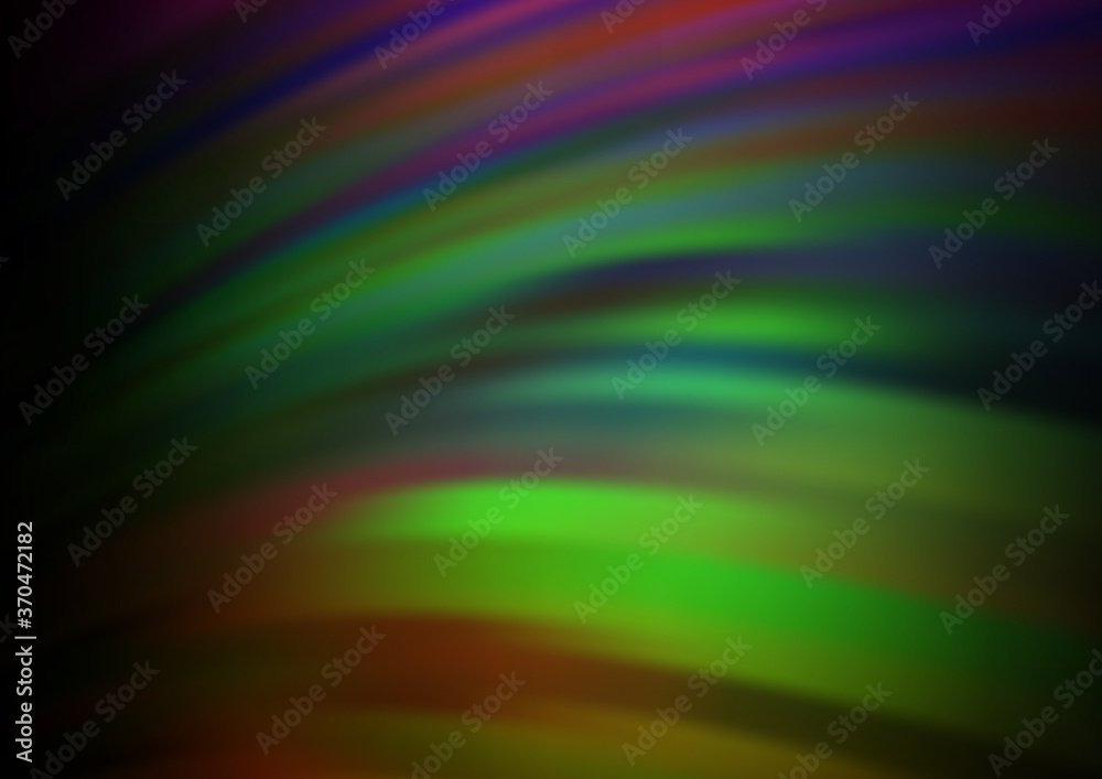 Dark Multicolor, Rainbow vector template with bubble shapes.