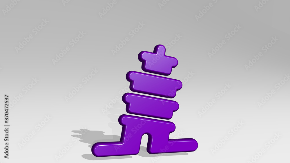 LANDMARK PISA TOWER 3D icon casting shadow. 3D illustration. architecture and city LANDMARK PISA TOWER 3D icon casting shadow. 3D illustration. architecture and city