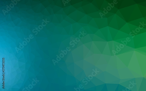 Dark Blue, Green vector low poly layout.