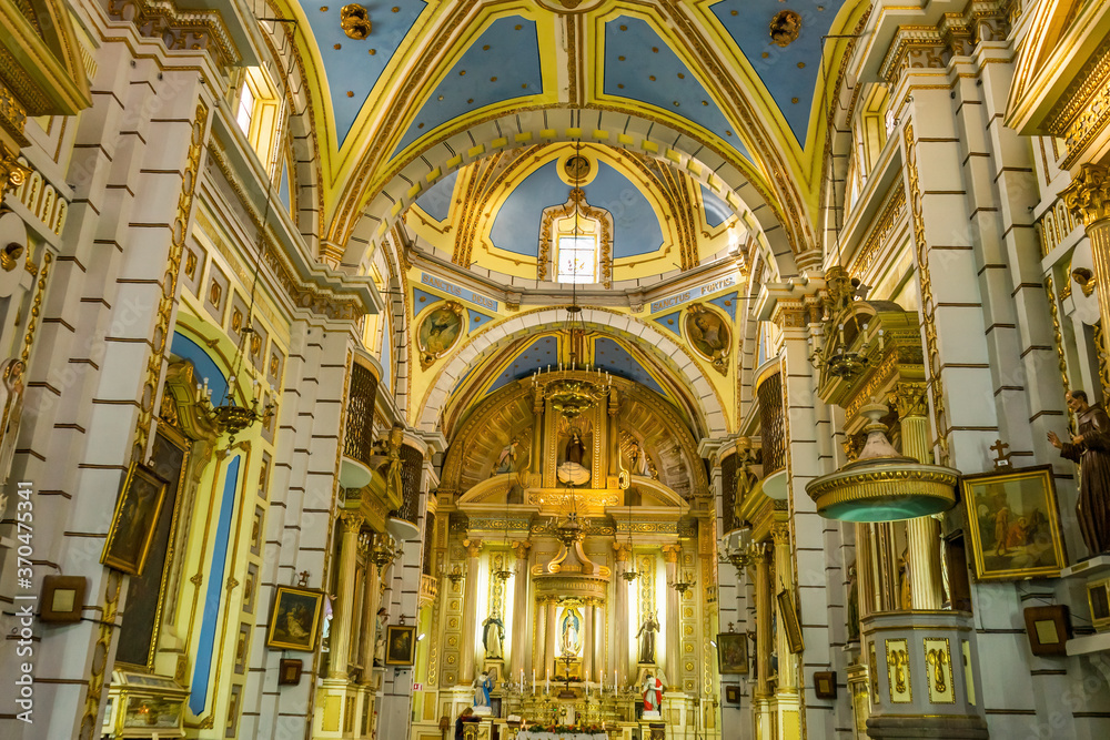 Altar Basilica Santa Clara de Asis Church Puebla Mexico