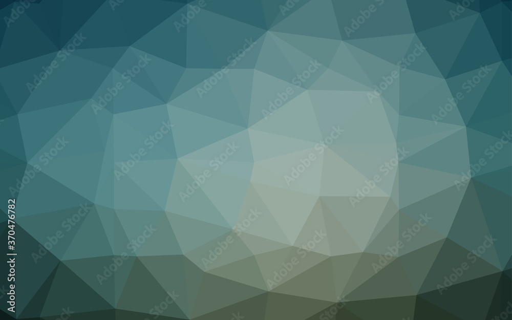 Obraz premium Dark Blue, Green vector low poly cover.