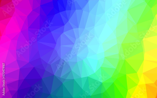 Light Multicolor  Rainbow vector abstract mosaic background.