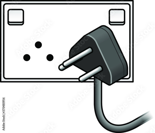 International AC power plug and wall socket: Israel. Three pin plug.