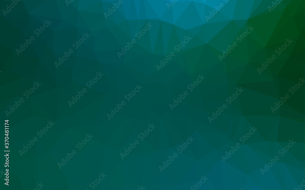 Dark Blue, Green vector low poly texture.