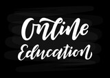 Online education hand drawn lettering