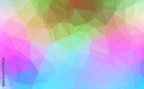 Light Multicolor  Rainbow vector polygonal background.