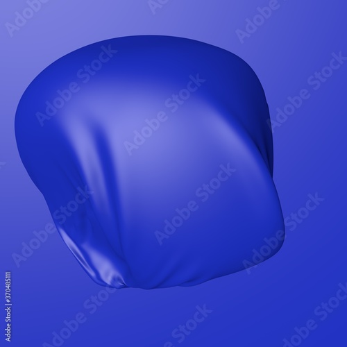 3d illustration black silk liquid fabric background