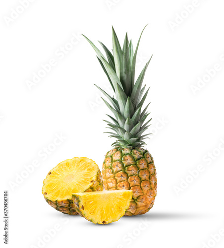  pineapple isolated on white background