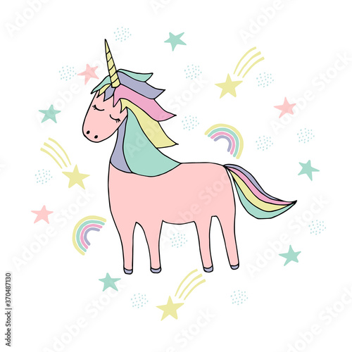 unicorn doodle color 1