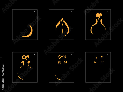 Smoke effect. dust smoke animation sprite sheet. classic dust smoke effect animation for game or cartoon or animation. vector style animation effect 1699.