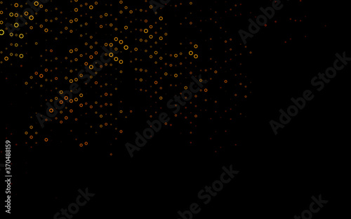 Dark Orange vector pattern with spheres.