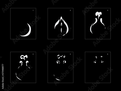 Smoke effect. smoke animation sprite sheet. classic smoke effect animation for game or cartoon or animation. vector style animation effect 1697.