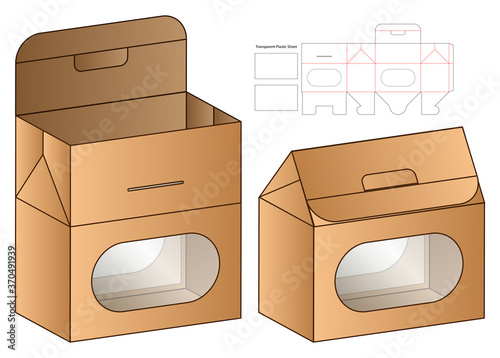 Box packaging die cut template design. 3d mock-up