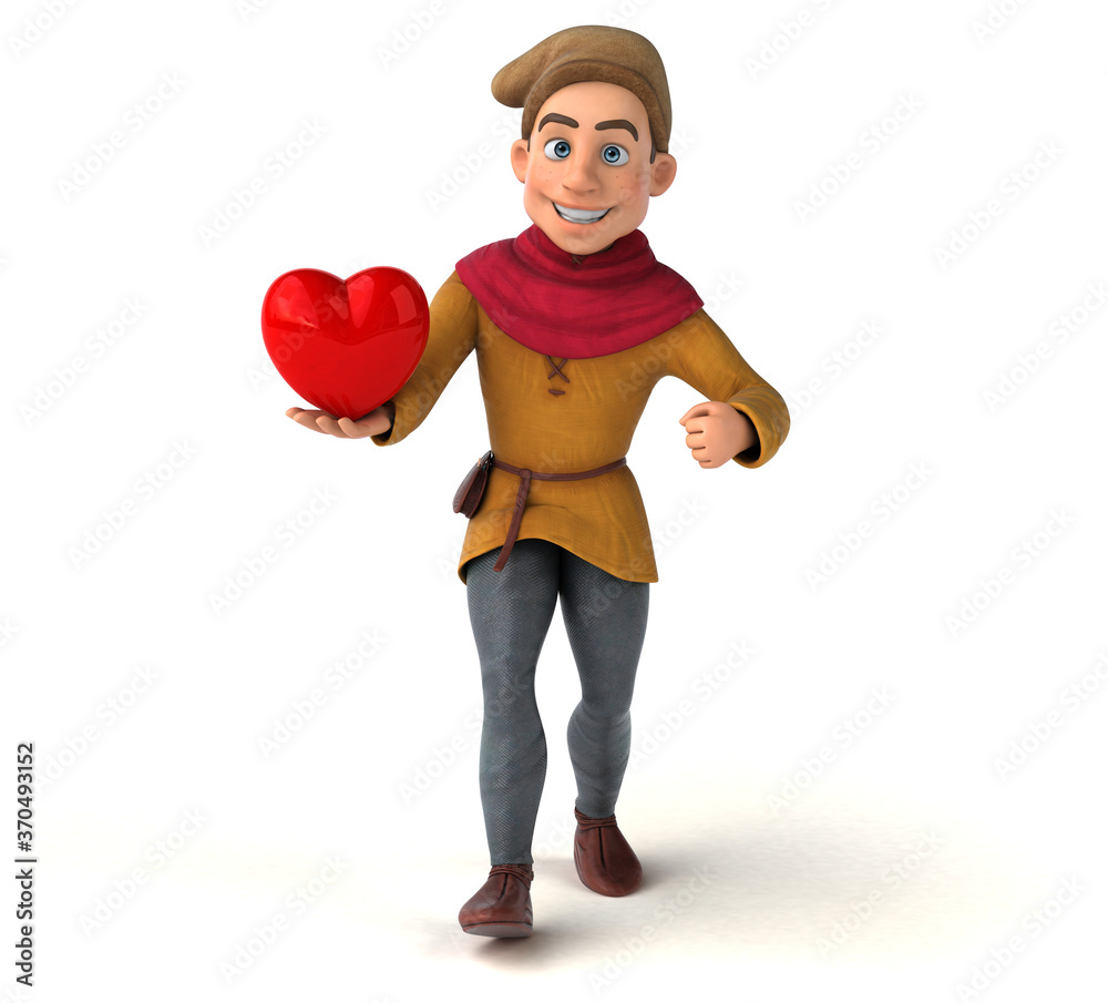 3D Illustration of a medieval historical character 3D Illustration of a medieval historical character