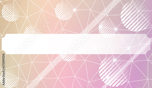 Decorative background with triangles, line, circle, space for text. Bright background for poster, banner, flyer. Vector illustration. Creative gradient color.