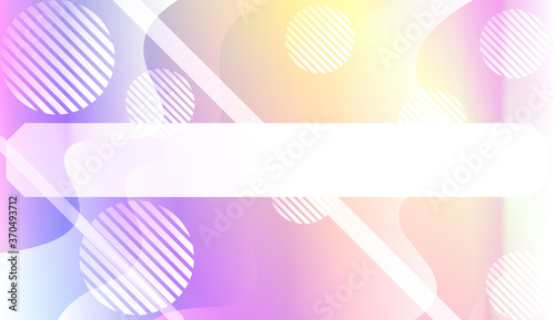 Blurred Decorative Design In Abstract Style With Wave, Curve Lines, Circle, Space for Text. Fluid shapes composition. Vector Illustration with Color Gradient