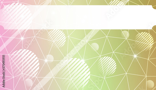 Decorative background with triangles, line, circle, space for text. Bright background for poster, banner, flyer. Vector illustration. Creative gradient color.