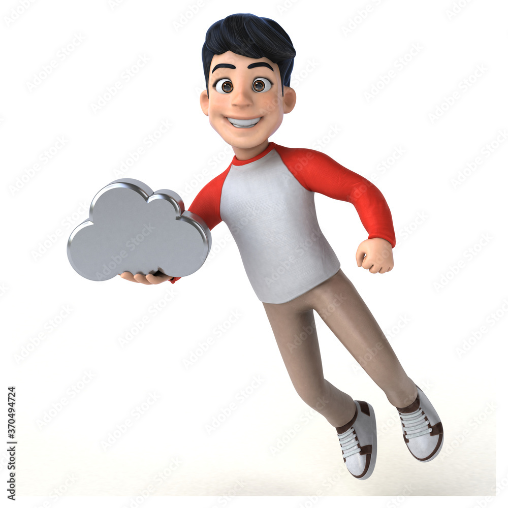 Fun 3D Asian teenager with a manga style Fun 3D Asian teenager with a manga style
