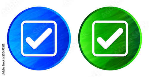 Free Download Check box icon grunge texture round button set illustration - GFXLoad