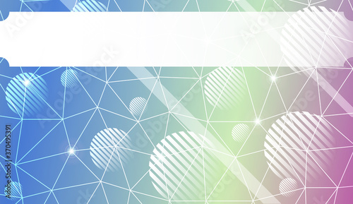 Decorative background with triangles, line, circle, space for text. Bright background for poster, banner, flyer. Vector illustration. Creative gradient color.