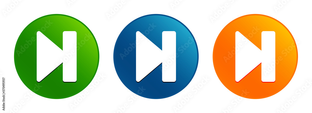 Next track icon liquid design round button set illustration Next track icon liquid design round button set illustration