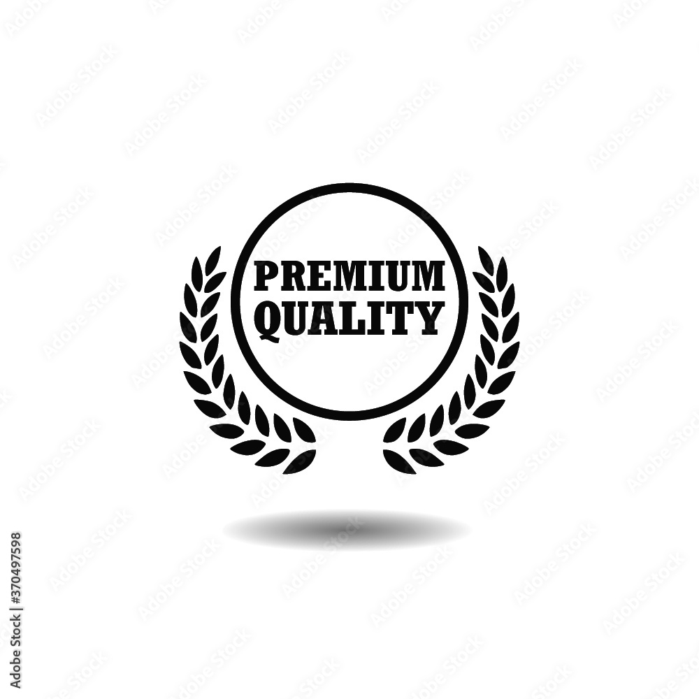 Premium Quality label icon with shadow