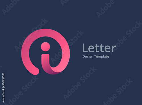 Letter I logo icon design template elements photo