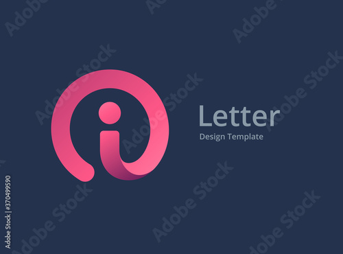 Letter I logo icon design template elements