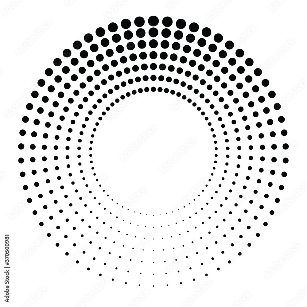 Halftone dots in circle form. round logo . vector dotted frame . design element Halftone dots in circle form. round logo . vector dotted frame . design element